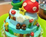 マリオブラザーズ誕生日ケーキ♫作り方7写真
