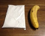 ホットケーキミックス＋バナナ＝蒸しパン作り方1写真