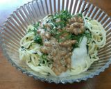 納豆と山芋のねばとろ冷たいパスタ作り方4写真