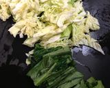 キャベツと小松菜のスタミナ炒め♪作り方1写真