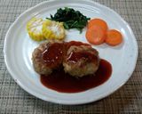 簡単　あらびきハンバーグ（豚こま切れで）作り方7写真