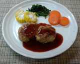 簡単　あらびきハンバーグ（豚こま切れで）作り方7写真