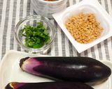 簡単*なすと納豆の生姜醤油炒め*作り方1写真