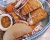 イカと大根と厚揚げの煮物作り方5写真