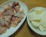 簡単☆鶏もも肉と長芋の甘辛炒め煮作り方1写真