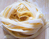 とろとろ卵黄の豚キムチパスタ☆作り方4写真