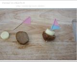 簡単キャラ弁＊肉団子とチーズでヨット作り方1写真