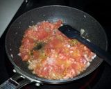 今日は、トマトの煮込みパスタよ！作り方1写真