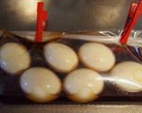味付き半熟卵の爆弾おにぎり♪作り方1写真