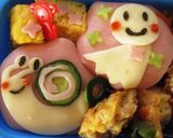 テルテル坊主とカタツムリ弁当（キャラ弁）作り方3写真