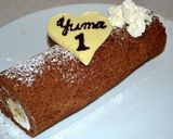 ふわふわノンオイル・チョコ・ロールケーキ作り方14写真