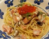 アンチョビが隠し味！鮭のクリームパスタ♡作り方5写真
