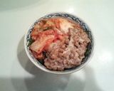 スタミナ美人★茎ワカメ納豆キムチ丼作り方3写真