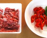 にんにくの芽と豚肉の砂糖じょうゆ炒め作り方1写真