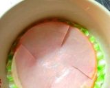 息子のお弁当♬時短ハム卵♬作り方1写真