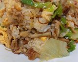 豚ばら肉とレタスと卵のチャーハン作り方14写真