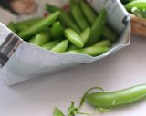スナップえんどうのクミン炒め（直炒め）作り方1写真