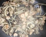 シメジと小エビの明太パスタ作り方2写真
