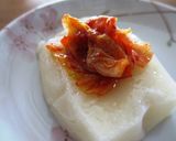 オリーブオイル餅 キムチのせ作り方3写真