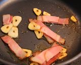 釜玉カルボナーラ風うどん作り方3写真
