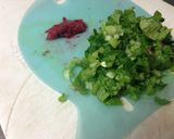 小松菜と梅干しのお粥＊作り方1写真