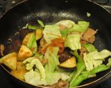 豚肉となすとキャベツの辛味噌炒め作り方5写真