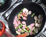 アスパラとマッシュルームの和風パスタ作り方3写真