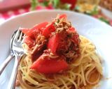 トマトとツナの即席パスタ♫作り方4写真