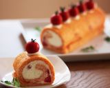 トマトとチーズの米粉ロールケーキ作り方17写真