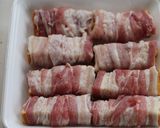 厚揚げの豚バラ巻き✿ピリ辛照り焼き作り方3写真