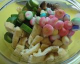 夏の小鉢(オクラと手毬麩)　作り方3写真