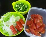 拉麺サラダ(リケンうま塩ドレッシング)作り方1写真