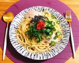 ★梅と大葉とオクラと長芋の簡単夏パスタ★作り方7写真