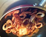 イカのキムチおかか炒め作り方2写真