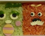 ガチャピンムックのキャラ弁♪作り方9写真