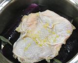 簡単蒸し鶏・茄子と一緒に作り方3写真