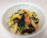 しめじとほうれん草のスクランブルエッグ作り方6写真