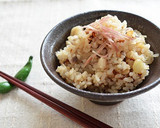 帆立と茗荷(みょうが)の簡単炊き込みご飯作り方2写真