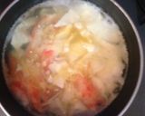 アスパラとお豆腐、カニ風味中華スープ作り方5写真