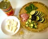 ナスとトマトとズッキーニのスパゲティ作り方1写真