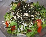水菜トマト大根の柚子コショウ入りサラダ作り方3写真