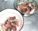 椎茸と鶏もも肉の中華蒸し丼作り方4写真
