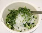 胡瓜と玉ねぎの大葉にんにくサラダ作り方4写真