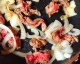 息子のお弁当♬牛丼と竹輪の男弁♬作り方2写真