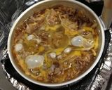 豚コマ肉と玉ねぎの卵とじ丼作り方5写真