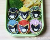 キャラ弁＊キョウリュウジャー６人勢揃い作り方12写真