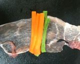 簡単！ いんげんとニンジンの豚肉巻き照焼作り方2写真