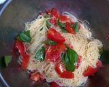 トマトとバジルの冷製パスタ☆生ハムのせ作り方3写真