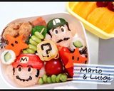 **簡単キャラ弁 マリオ&ルイージ**作り方2写真