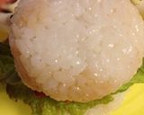 梅雨のキャラ弁にあじさいライスバーガー作り方2写真